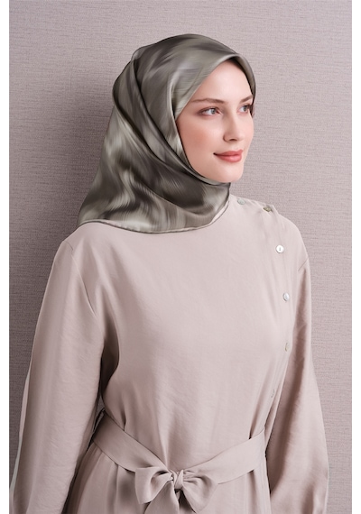 Armine Sura İpek Eşarp 2026-2027 - Sonbahar Kış-asm9605 Vizon