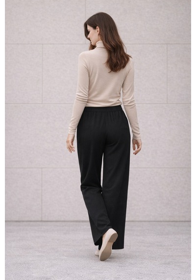 Ivoire Wear Kadın Balıkçı Yaka Uzun Kollu Viskon Body Bej