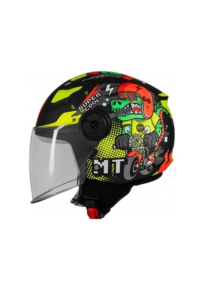 Mt Helmets Young Lite Dino A1 Çocuk Kaskı Siyah