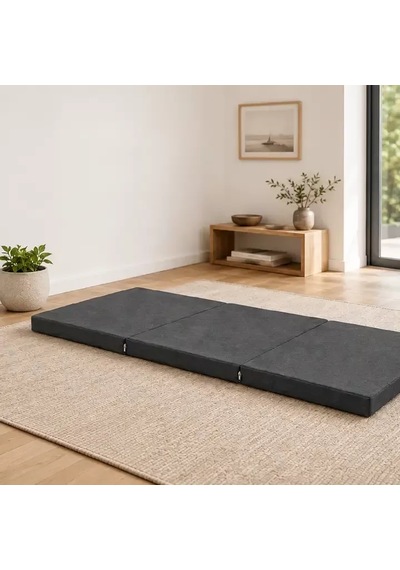 Üç Parçalı Katlanır Minder 60 180 7 Cm Antrasit