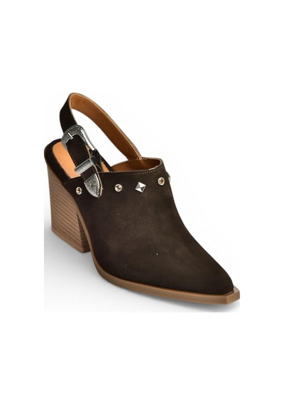 Fox Shoes Y654307702 Kahverengi Hakiki Deri Süet Alçak Topuklu Western Ayakkabı