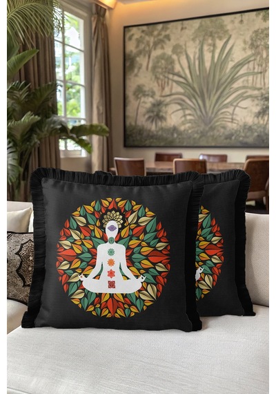 Çakra Mandala Saçaklı Yastık Kılıfı - Yoga Meditasyon Bohem Siyah Püsküllü Kırlent Kılıfı Soft Ayışığı Bordo Çakra Mandala Saçaklı Yastık Kılıfı - Yoga Meditasyon Bohem Siyah Püsküllü Kırlent Kılıfı Soft Ayışığı Bordo