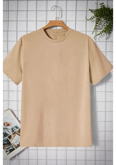 Unisex Yıldırım Baskılı T-shirt Bej