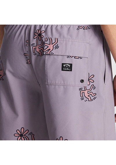 Billabong Keith Haring Flower Dance Layback 17 Erkek Boardshort Gri