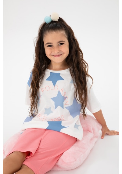 U.s. Polo Assn. Kız Çocuk Krem Pijama Takım 50315466-vr071 KREM