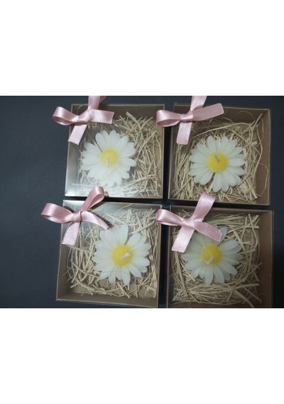 Bernami Mumluk Şamdanpinterest 20 Adet Süslemeli Kutulu Papatya Mum, Nikah Şekeri, Doğum, Bebek Mevlüdi, Baby Shower Diğer