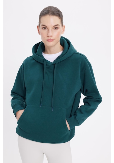 Tudors Kadın Oversize Geniş Kesim Pamuklu Yumuşak Dokulu İçi Polarlı Basic Yeşil Kapüşonlu Sweatshirt-42093 Yeşil2 Tudors Kadın Oversize Geniş Kesim Pamuklu Yumuşak Dokulu İçi Polarlı Basic Yeşil Kapüşonlu Sweatshirt-42093 Yeşil2