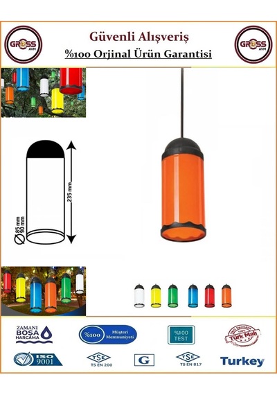 Zerpa Ağaç Feneri - Plastik - Su Geçirmez - Turuncu