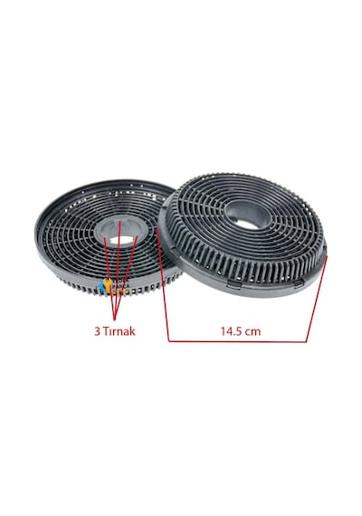 Simfer Uyumlu 8606 Mf Davlumbaz Aspiratör Karbon Filtresi