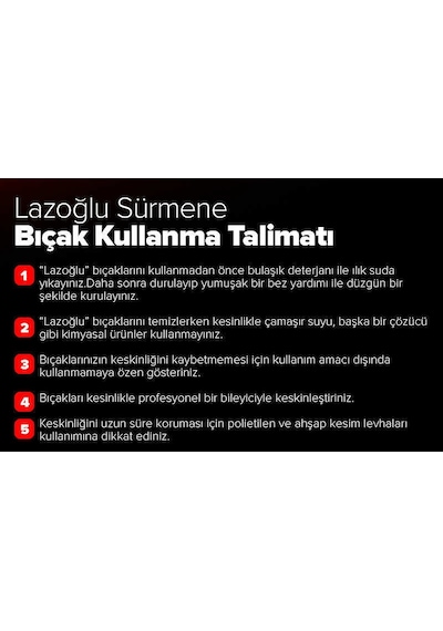 Lazoğlu Sürmene Kasap Bıçağı 2 No 29 CM