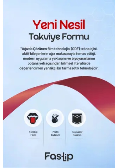 Fastlip Fastip Energy Strip Form 30 Film Tablet - Fast Enerji L-teanin, Ginseng, Kafein Ve Vitamin Aromasız