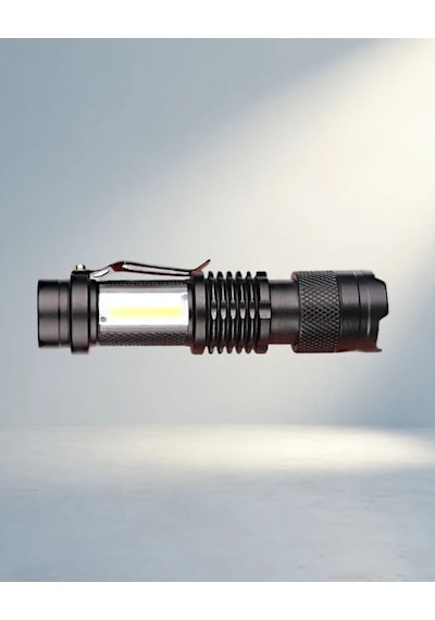 Mini Boy Şarjlı Led El Feneri 14500 Pil İle 4 Işık Modu