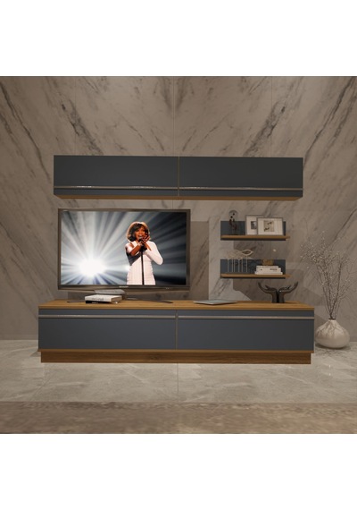 Decoraktiv Eko 5b Mdf Std Tv Ünitesi Tv Sehpası Pera - Antrasit