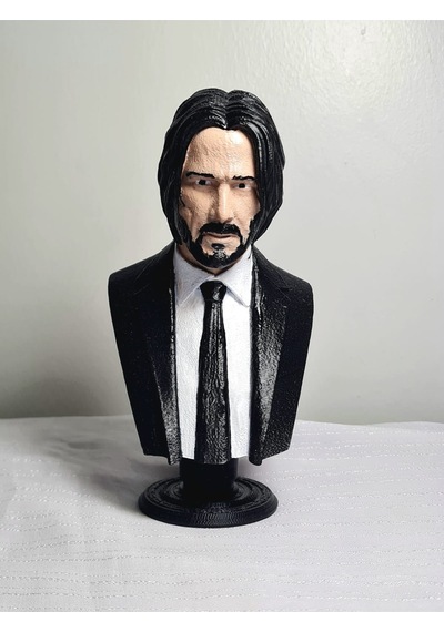 3d John Wick Büst/johnwick / Keanu Reeves/ 16cm/fanart