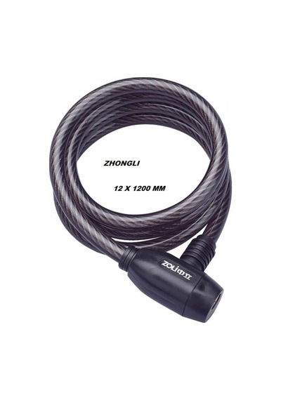 Motosiklet Bisiklet Kilit Dolamalı 12 X 1200 Mm Siyah