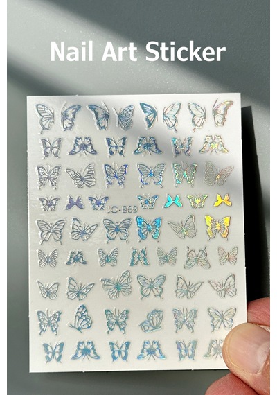 Nail Art Sticker Kendinden Yapışkanlı, Tırnak Süsleme, Tırnak Dövmesi Stikır 869 Gümüş-869 Nail Art Sticker Kendinden Yapışkanlı, Tırnak Süsleme, Tırnak Dövmesi Stikır 869 Gümüş-869