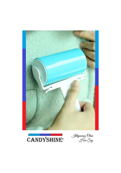 Candyshine Yıkanabilir Kedi Köpek Tüy Saç Kıl Temizleyici Toz Toplayıcı Rulo Beyaz - Mavi