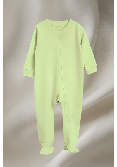 Unisex Bebek Çocuk Uzun Kollu Patikli Fermuarlı Uyku Tulumu