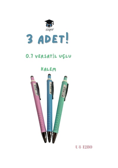Versatil Uçlu Kalem Setleri 0.7 Mm Rengarenk Modeller Mor