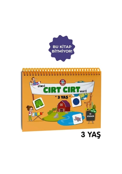 3 Yaş Cırt Cırtlı Etkinlik Kitabı