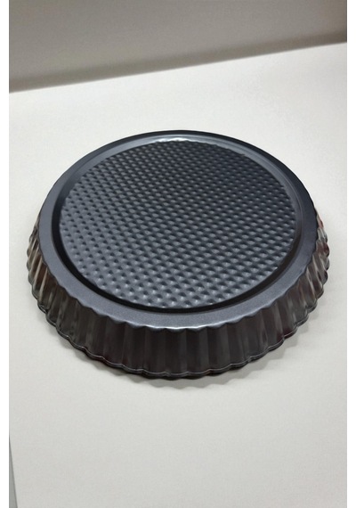 Delikli Teflon Turta Tart Kalıbı 26 Cm Siyah