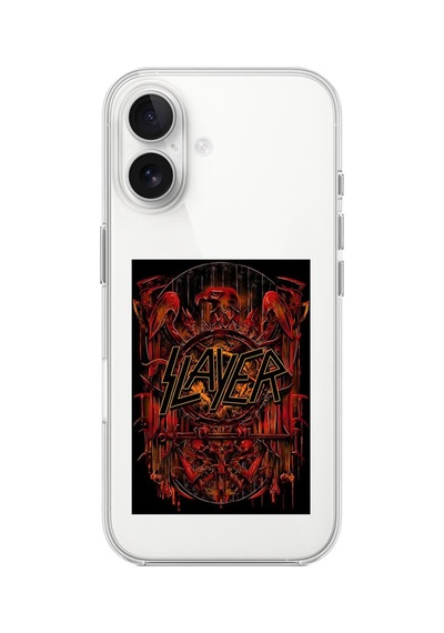 Apple Uyumlu iPhone 16 Şeffaf Kılıf Slayer Tasarımlı
