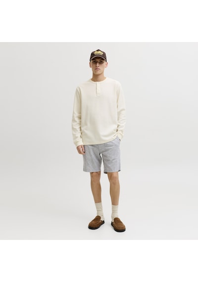 Erkek Keten Cepli Chino Sort - Dave - 12229629 - 1 Blue Indigo