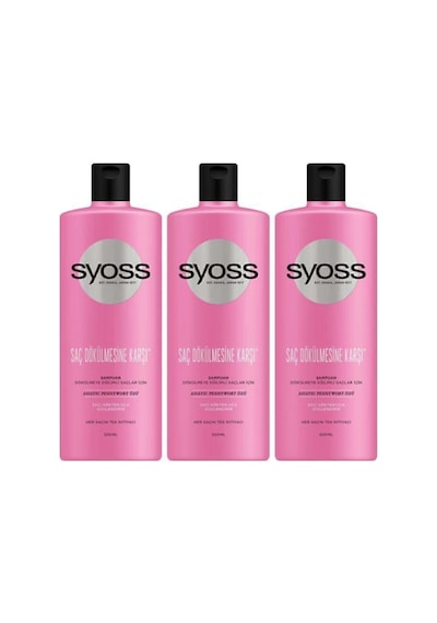 Syoss Saç Dökülmesine Karşı Şampuan 500 Ml X 3 Adet