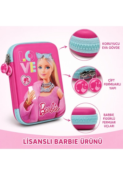 Bakgelal Barbie Eva Büyük Kalemlik Geniş Kalem Çantası Fermuarlı Okul Kalem Kutusu - 9053166947468 Cok Renkli
