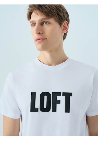 Loft Regular Fit Beyaz Erkek T-shirt Lf2038462 Beyaz