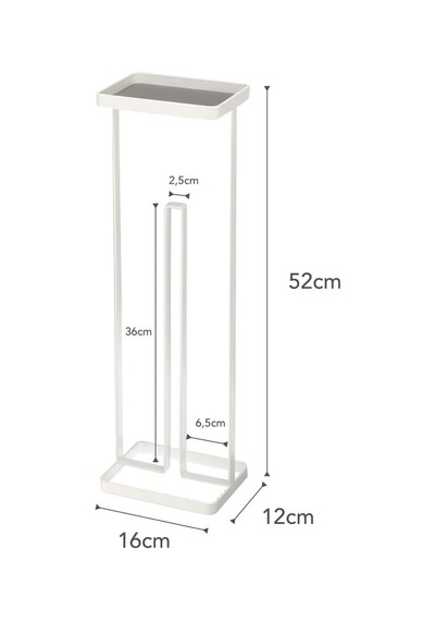 I Tower Tuvalet Kağıdı Tutucu, Metal, Beyaz, Tek Boy Diğer