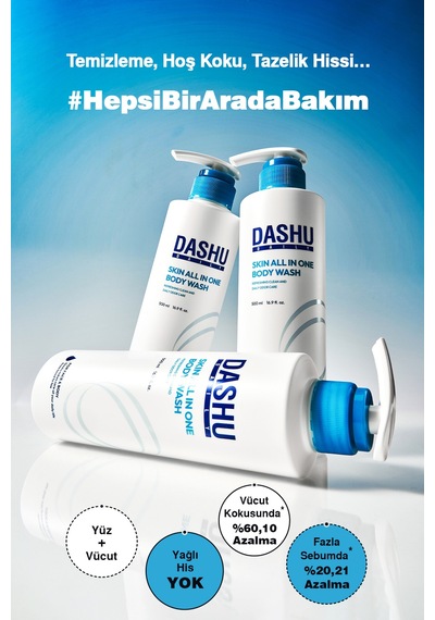 Yüz Ve Vücut İçin Arındırıcı Duş Jeli Dashu Daily Skin All In One Body Wash Yeşil Çay