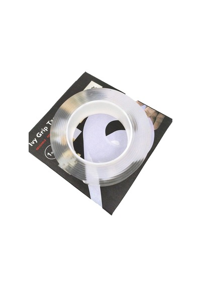Nano Yıkanabilir Çift Taraflı Şeffaf Jel Bant 3 M X 3 CM