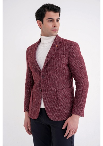 C 729 Ceket Comfort Bordo Bordo