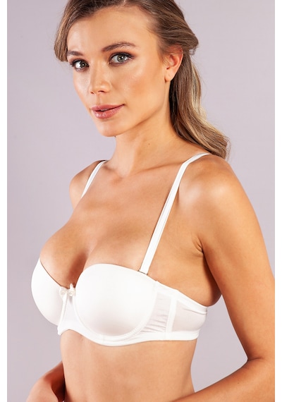 Lenaca Gabrıella Balconette Foam Cup Bra, Ekru Konforlu Ve Şık Sütyen, Strapless Çok Renkli