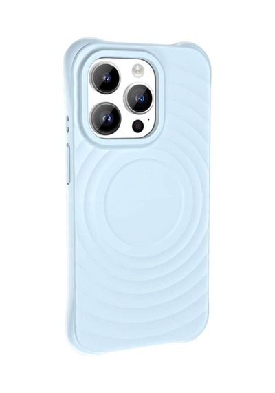 Apple Uyumlu iPhone 14 Pro Max M-safe Şarj Özellikli Airbagli Mat Görünümlü Zore Hepi Kapak Mavi Açık