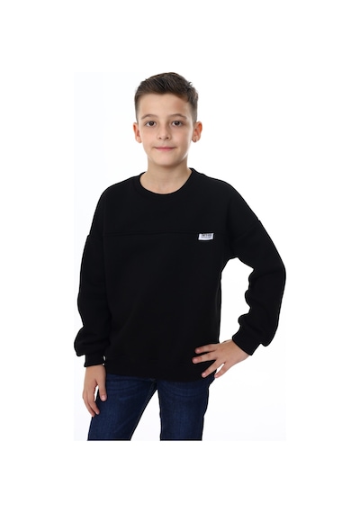Toontoy Kids Toontoy Erkek Çocuk Relax Fit Bisiklet Yaka Düşük Omuz Baskılı Parçalı Sweatshirt - 2 İplik Siyah Toontoy Kids Toontoy Erkek Çocuk Relax Fit Bisiklet Yaka Düşük Omuz Baskılı Parçalı Sweatshirt - 2 İplik Siyah