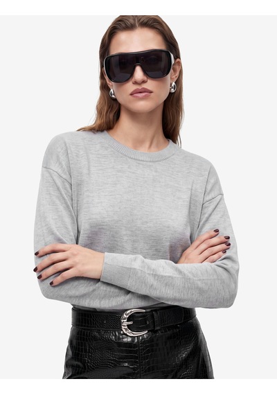 Koton Regular Fit Uzun Kollu Bisiklet Yaka Basic Sweatshirt Gri 7wak10006ek