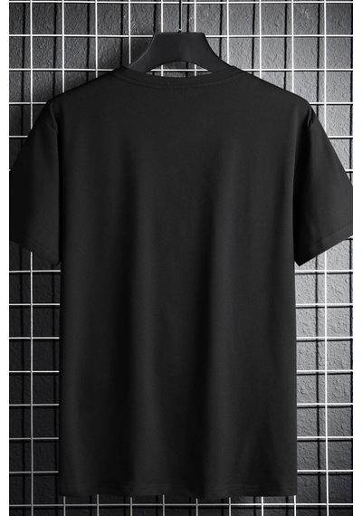 Flood Of Style Unisex Brooklyn Baskılı T-shirt Siyah