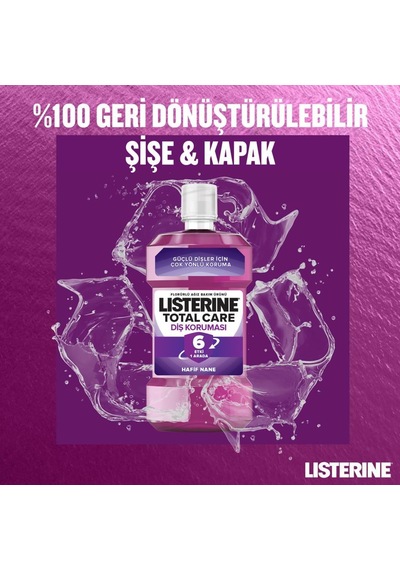 Listerine Mouthwash Total Care Sifir Nane Aromali Ağiz Bakım Suyu 1 L