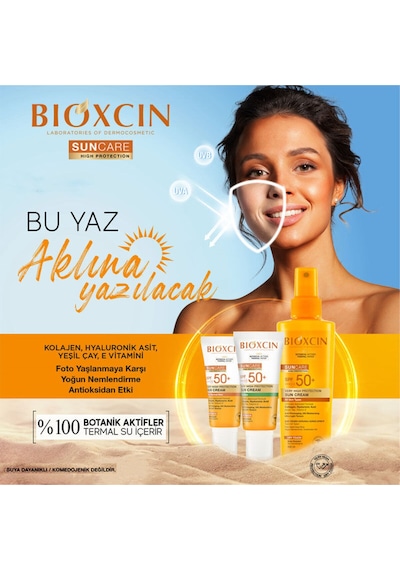 Bioxcin Sun Care Spf 50 Yüz Güneş Kremi 50 ml Kuru ve Normal Cilt + Vücut Güneş Spreyi 200 Ml Avantaj Seti