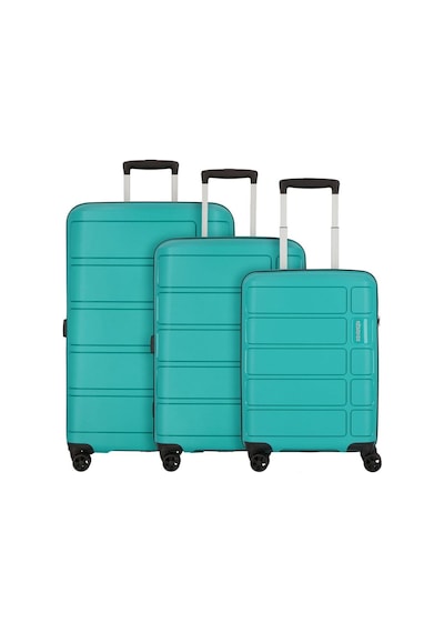 American Tourister Summer Splash 3'lü Valiz Seti, Tsa Kilitli, 4 Tekerlekli Turkuaz