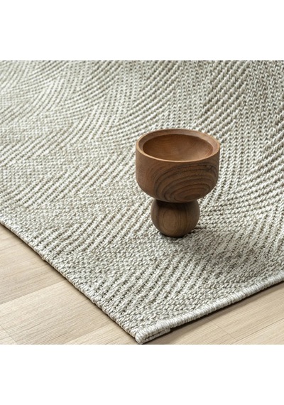 Düz Açık Gri Kılçık Desenli Modern Halı - L665grbo