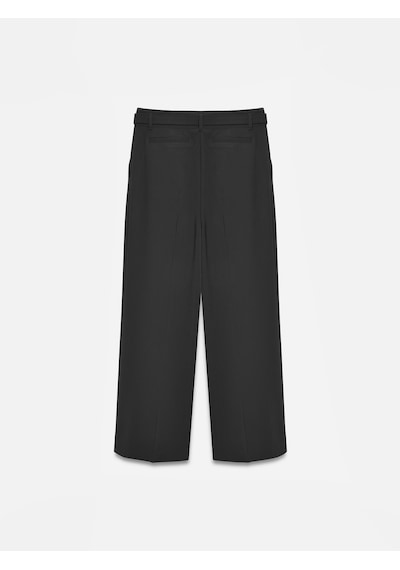 DİLVİN 72715 Kemerli Pileli Pantolon-siyah