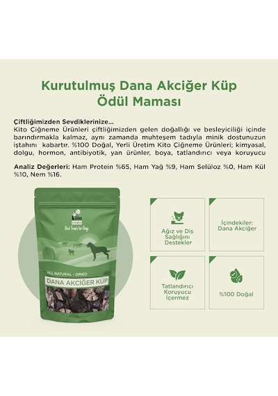 Kito Dana Akciğer Küp Atıştırmalık Doğal Glutensiz Organik Köpek Ödül Maması 100 G Kito Dana Akciğer Küp Atıştırmalık Doğal Glutensiz Organik Köpek Ödül Maması 100 G