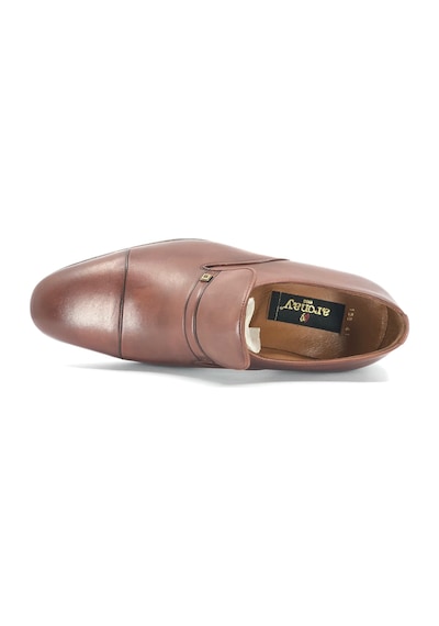 Aronay 158 Ayr Premium Gold El Saraçlı Kösele %100 Hakiki Deri Erkek Klasik Ayakkabı Taba