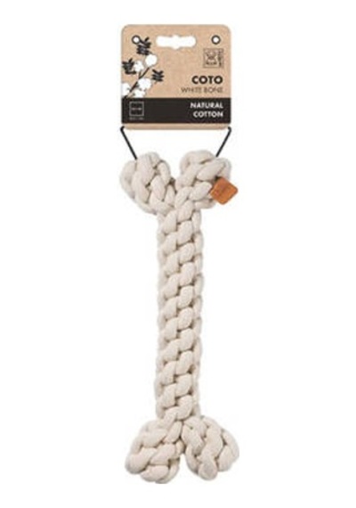 Örgü Kemik Köpek Oyuncağı Beyaz 30 Cm