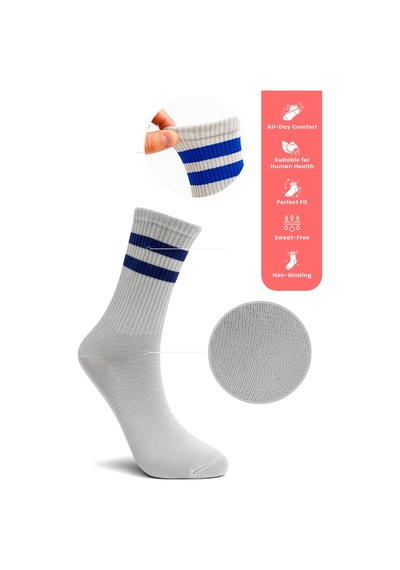3'lü Pamuk Erkek Tenis Çorap Seti - Çizgili Desenli Tenis Çorap Çok Renkli 3'lü Pamuk Erkek Tenis Çorap Seti - Çizgili Desenli Tenis Çorap Çok Renkli