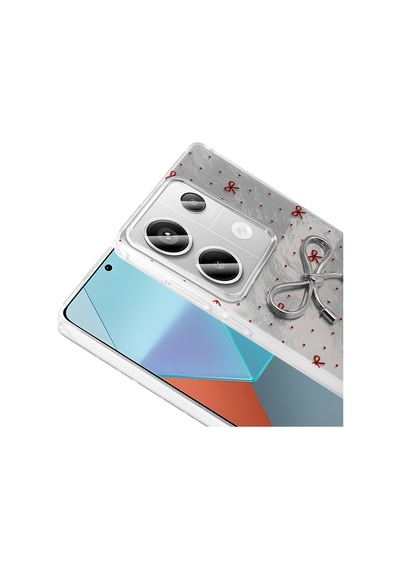 Xiaomi Redmi Note 13 Pro 4g Kılıf Kamera Korumalı Figürlü Zore Ponti Silikon Kapak Açık Pembe