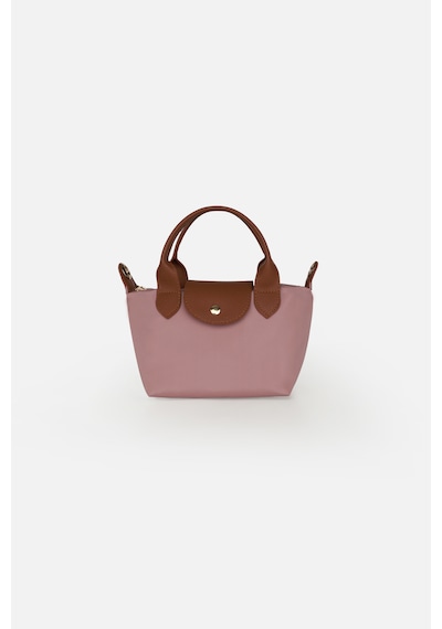 İcone Bag Paraşüt Kumaş Suni Detaylı Ve Uzun Saplı Kadın Omuz Çantası, Kadın Omuz Çanta Pembe